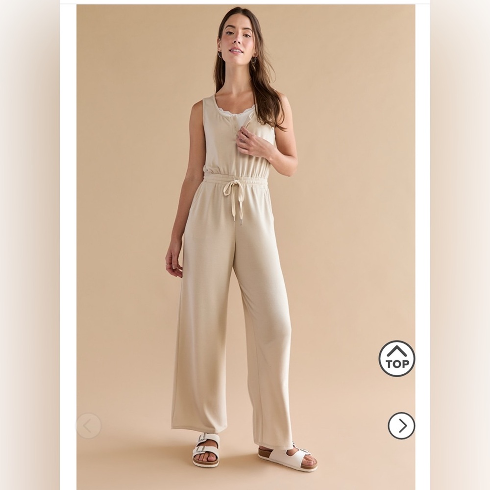 Juliana Henley Sleeveless Jumpsuit
